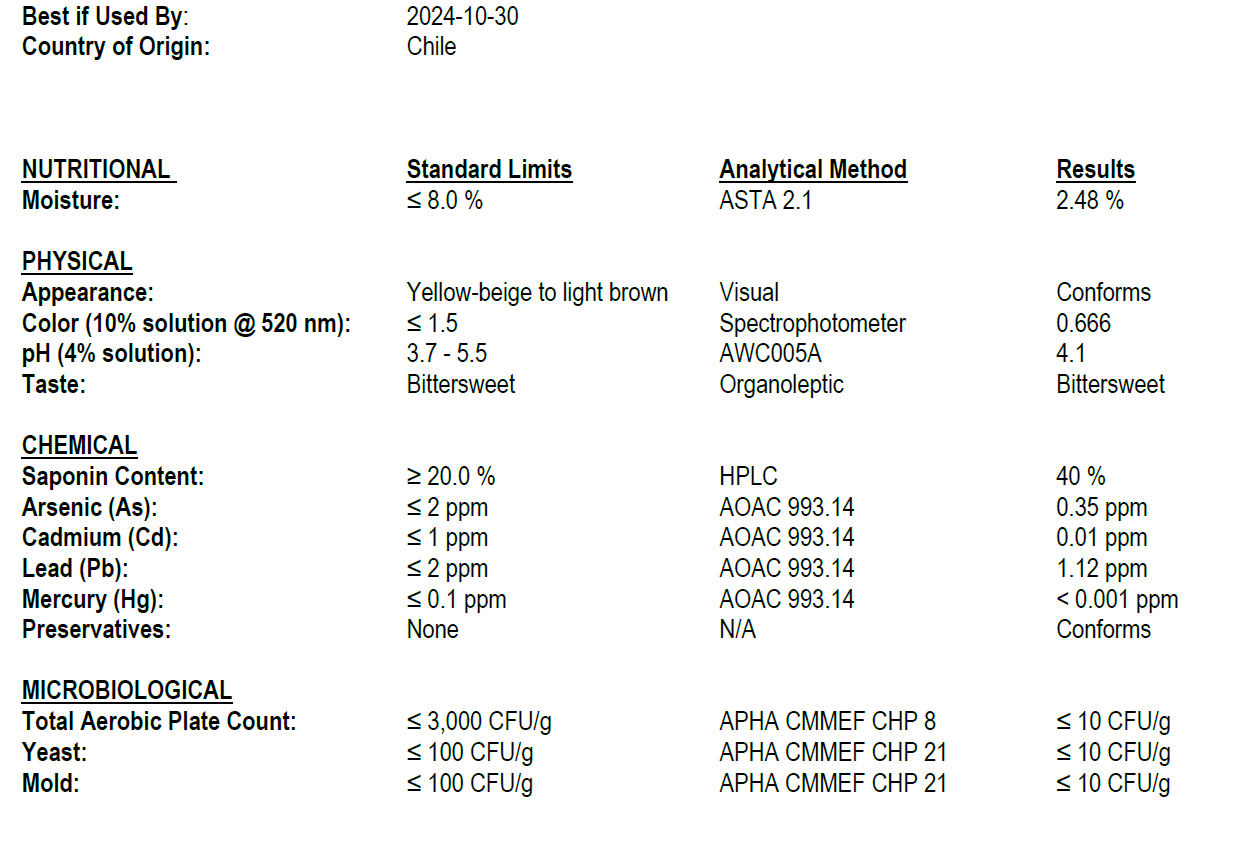 BuildASoil Quillaja Saponaria Extract Powder 20